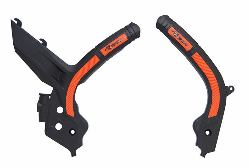 Obrázek produktu RACETECH Bi-materiálový chránič rámu černý/oranžový R-PRTKTMNRAR2