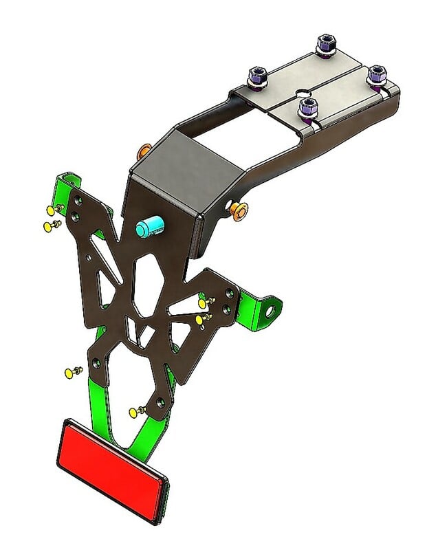 Obrázek produktu V PARTS Držák SPZ černý Kawasaki Z650 C8-SPK015