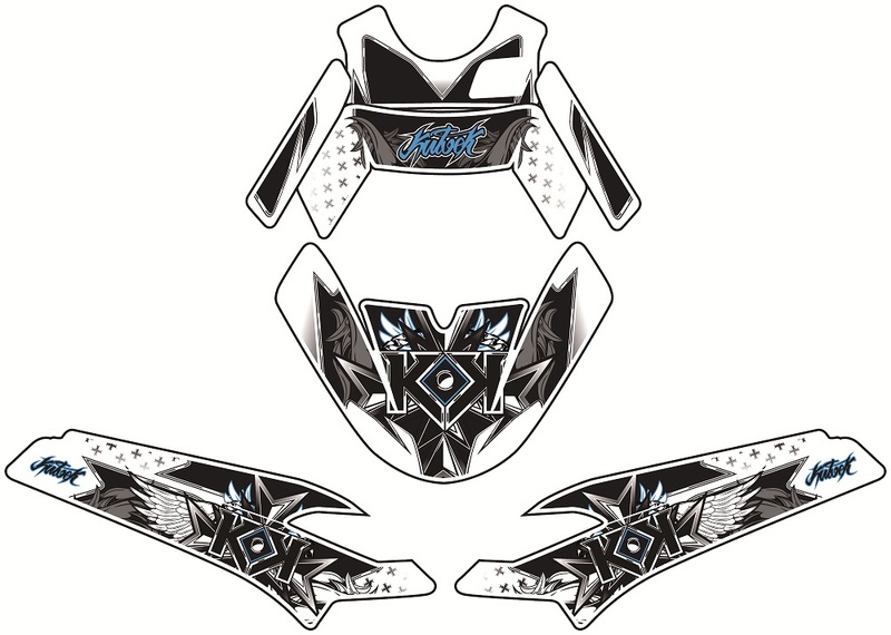 Obrázek produktu KUTVEK Demon Graphic Kit Blue MBK Stunt/Yamaha Slider 1YM010021