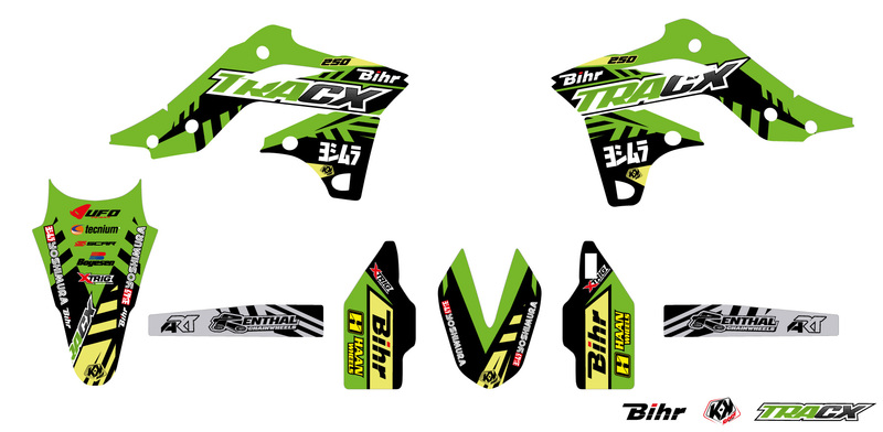 Obrázek produktu KUTVEK Tracx Graphic Kit Green Kawasaki KX250F 5KA1752753L