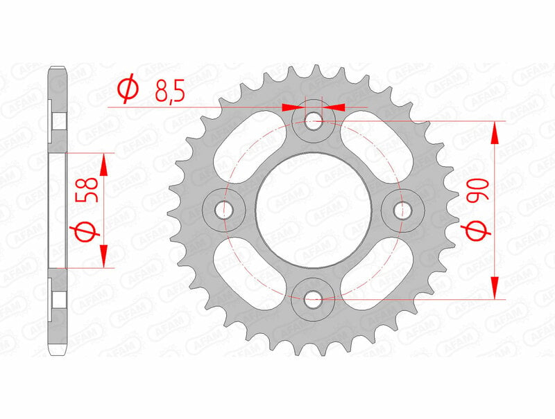 Obrázek produktu Zadní kolo AFAM Steel Standard 10117 - 420 10117-35