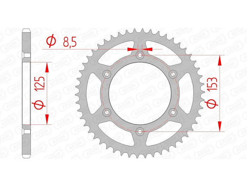 Obrázek produktu Zadní kolo AFAM Steel Standard 10212 - 520 10212-47