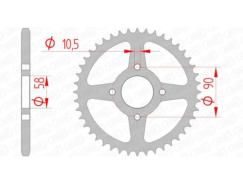 Obrázek produktu Zadní kolo AFAM Steel Standard 10221 - 520 10221-39