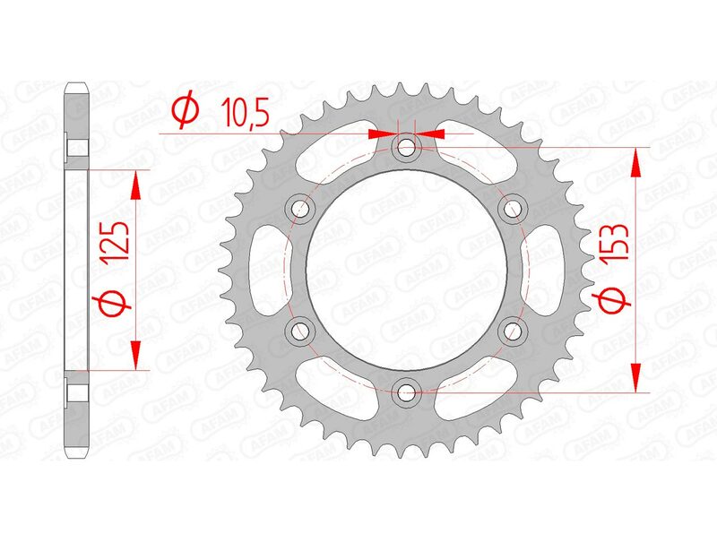 Obrázek produktu Zadní kolo AFAM Steel Standard 10320 - 520 10320-40