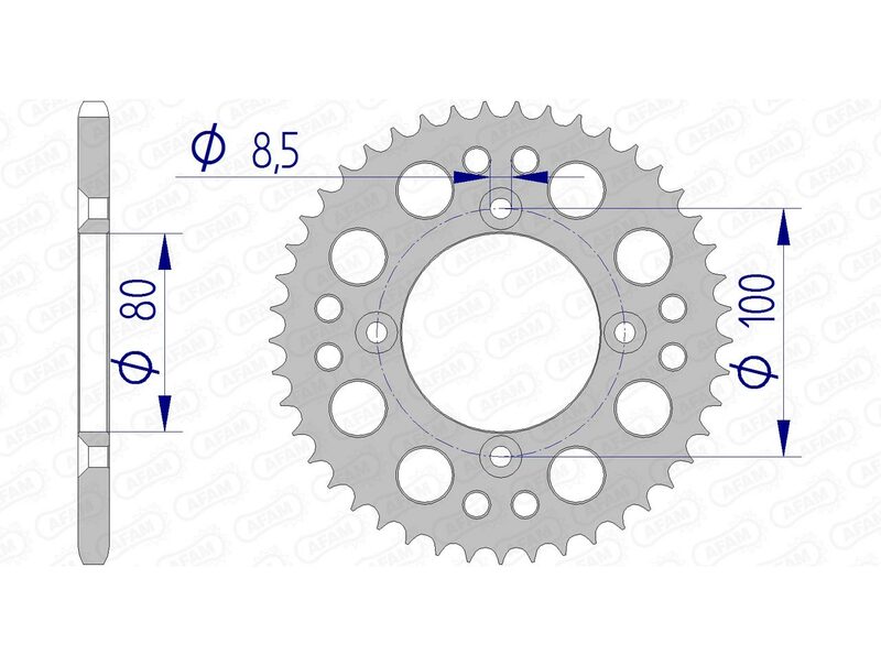 Obrázek produktu Hliníkové ultralehké zadní kolo AFAM 11101 - 420 11101N-36