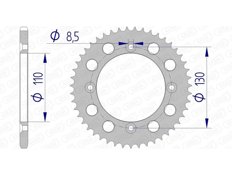 Obrázek produktu Hliníkové ultralehké zadní kolo AFAM 11104 - 420 11104N-49