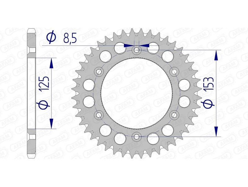 Obrázek produktu Hliníkové ultralehké zadní kolo AFAM 11212 - 520 11212+46