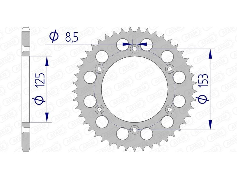 Obrázek produktu Hliníkové ultralehké zadní kolo AFAM 11212 - 520 11212N-41