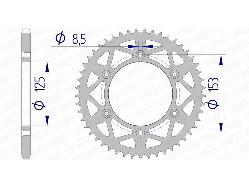 Obrázek produktu Hliníkové ultralehké zadní kolo AFAM 11212 - 520 11212N-50