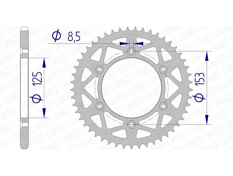 Obrázek produktu Hliníkové ultralehké zadní kolo AFAM 11212 - 520 11212N-49