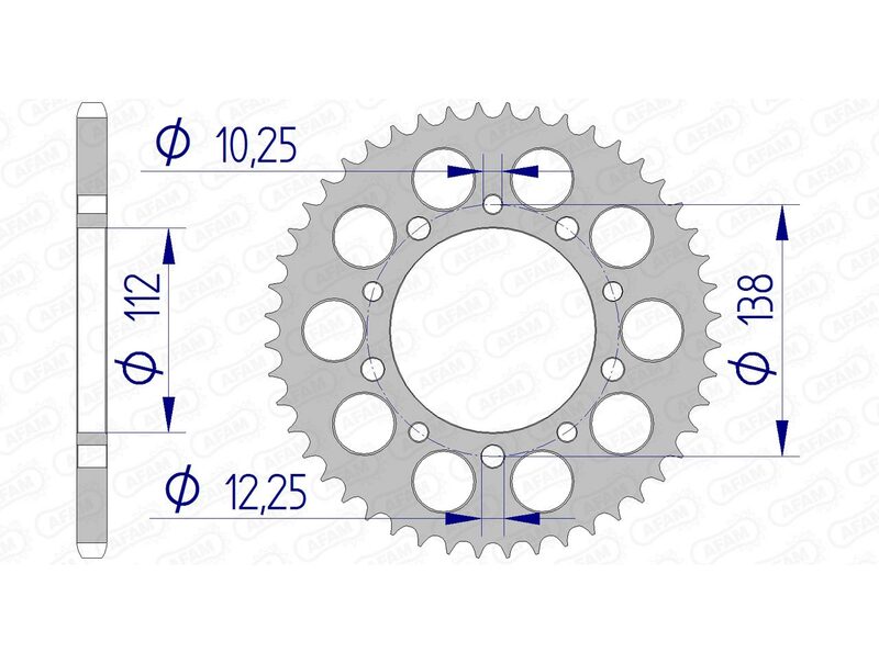 Obrázek produktu Hliníkové ultralehké zadní kolo AFAM 11509 - 520 11509-50