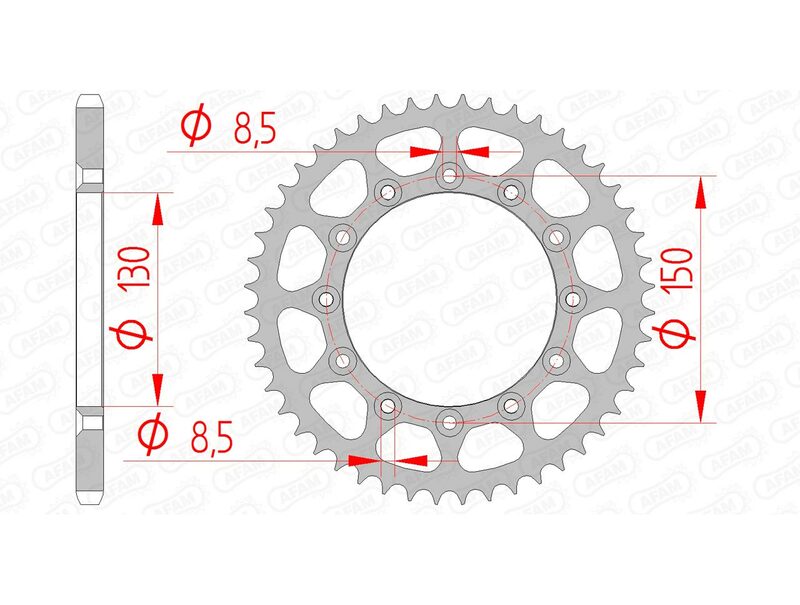 Obrázek produktu Zadní kolo AFAM Steel Standard 12323 - 520 12323-39