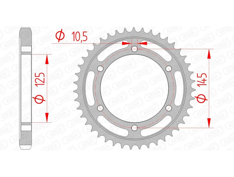 Obrázek produktu Zadní kolo AFAM Steel Standard 12601 - 530 12601-38