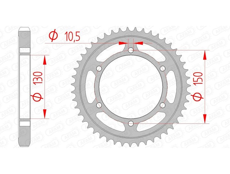 Obrázek produktu Zadní kolo AFAM Steel Standard 12801 - 530 12801-38