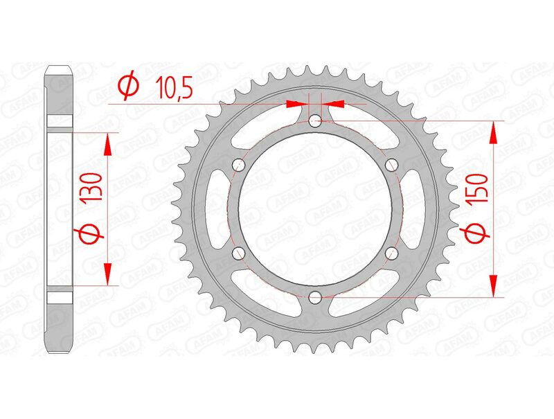 Obrázek produktu Zadní kolo AFAM Steel Standard 12801 - 530 12801-41