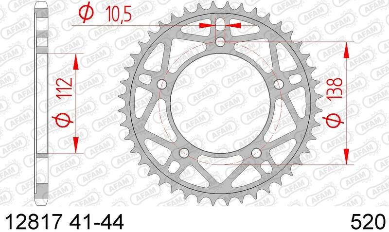 Obrázek produktu Zadní kolo AFAM Steel Standard 12817 - 520 12817RLK-40