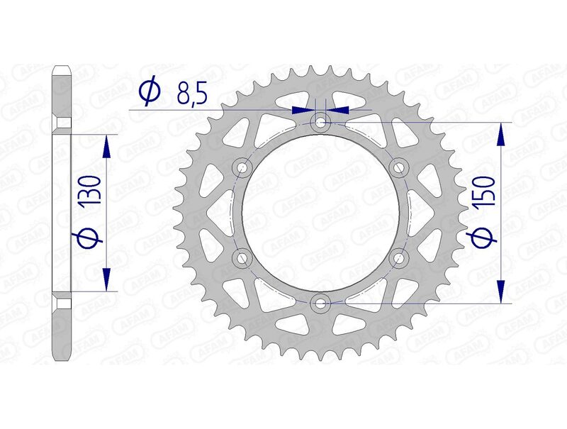 Obrázek produktu Hliníková zadní rozeta AFAM 13323 - 520 13323N-48