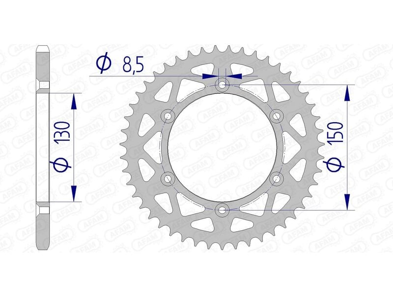 Obrázek produktu Hliníková zadní rozeta AFAM 13323 - 520 13323N-51