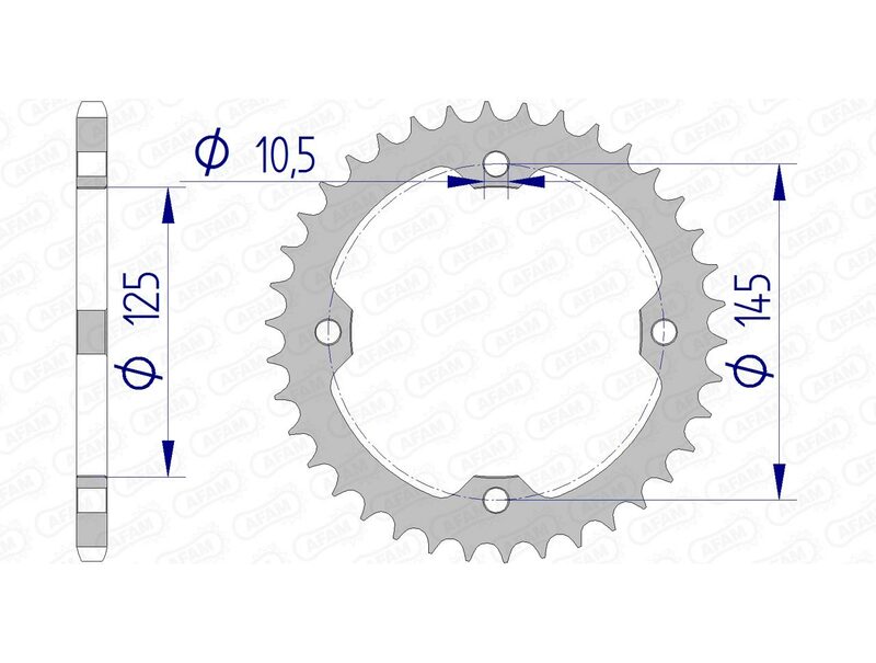 Obrázek produktu Hliníková zadní rozeta AFAM 13407 - 520 13407-37