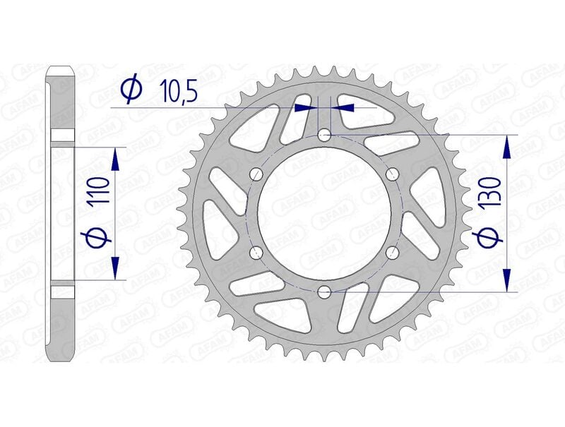 Obrázek produktu Hliníková zadní rozeta AFAM 13813 - 530 13813-42