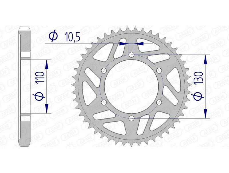 Obrázek produktu Hliníková zadní rozeta AFAM 13813 - 530 13813-43