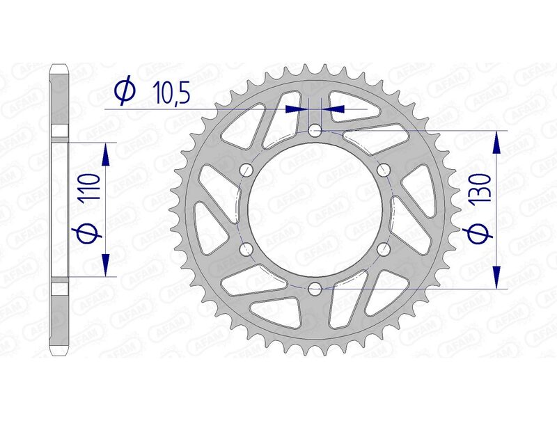 Obrázek produktu Hliníková zadní rozeta AFAM 13814 - 520 13814-40