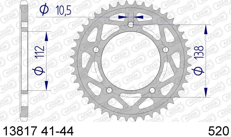 Obrázek produktu Hliníková zadní rozeta AFAM 13817 - 520 13817-41