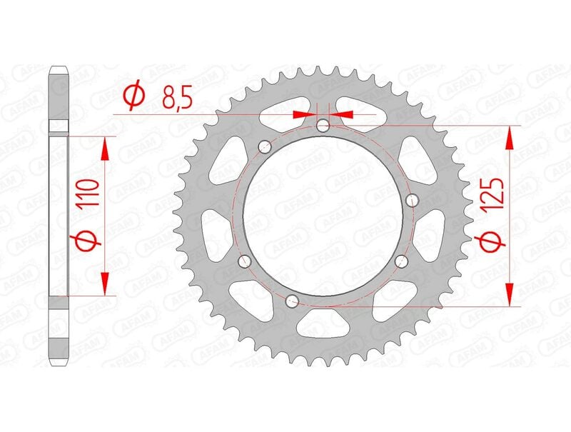 Obrázek produktu Zadní kolo AFAM Steel Standard 14109 - 420 14109-50