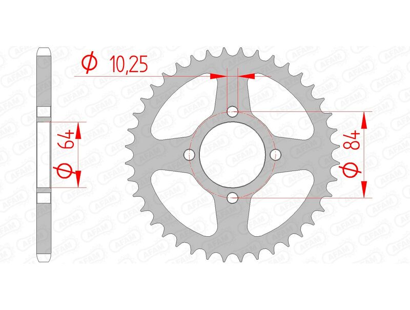 Obrázek produktu Zadní kolo AFAM Steel Standard 14310 - 520 14310-39