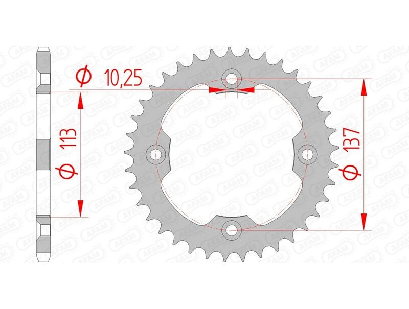 Obrázek produktu Zadní kolo AFAM Steel Standard 14412 - 520 14412-36