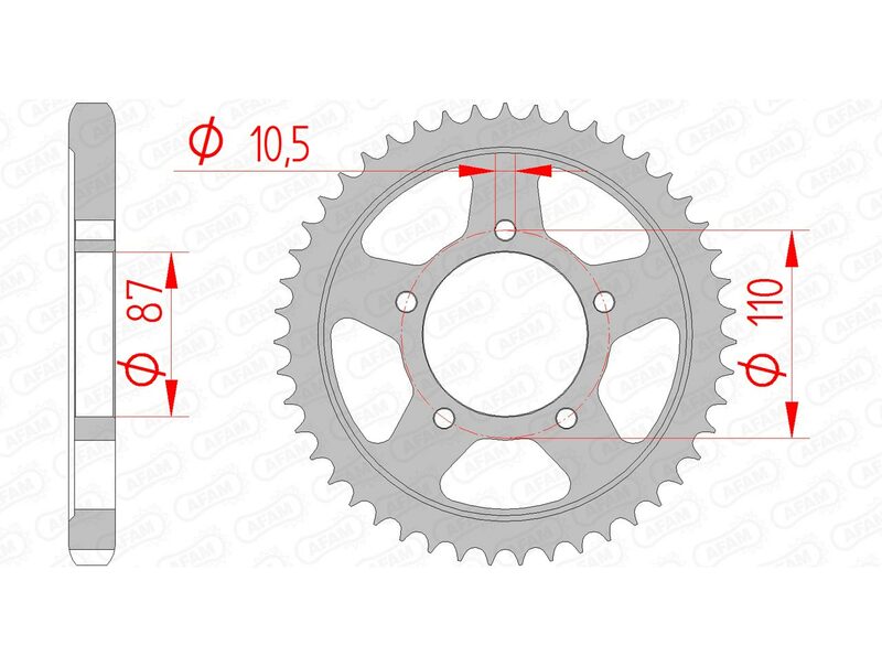 Obrázek produktu Zadní kolo AFAM Steel Standard 14601 - 530 14601-42