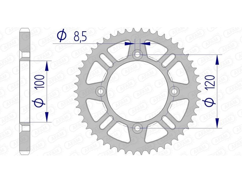 Obrázek produktu Hliníková zadní rozeta AFAM 15104 - 428 15104N-47