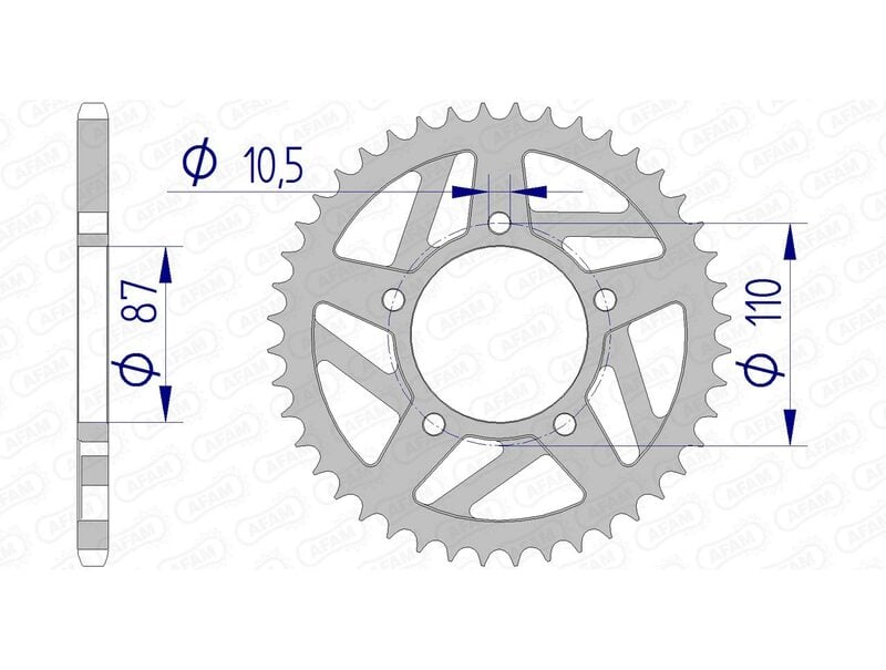 Obrázek produktu Hliníková zadní rozeta AFAM 15405 - 520 15405-45