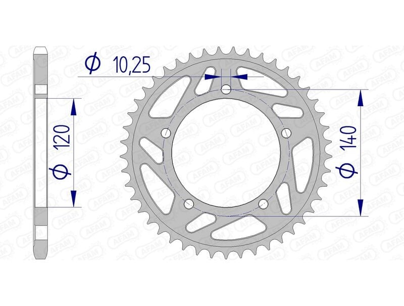 Obrázek produktu Hliníková zadní rozeta AFAM 15605 - 520 15605-48