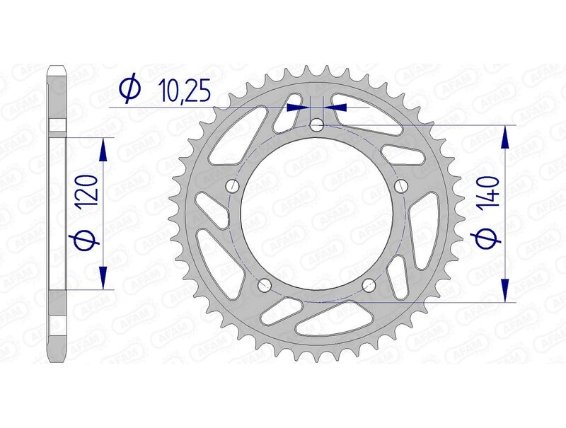 Obrázek produktu Hliníková zadní rozeta AFAM 15605 - 520 15605-45