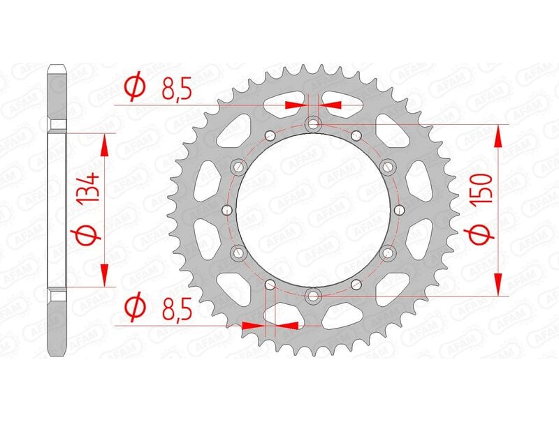 Obrázek produktu Zadní kolo AFAM Steel Standard 16204 - 520 16204-42