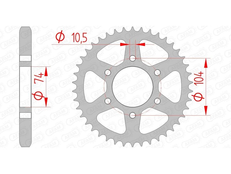 Obrázek produktu Zadní kolo AFAM Steel Standard 16401 - 530 16401-40