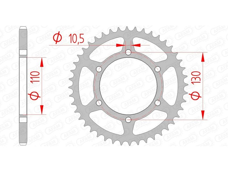 Obrázek produktu Zadní kolo AFAM Steel Standard 16500 - 520 16500-38