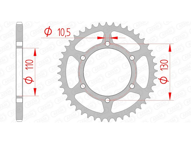 Obrázek produktu Zadní kolo AFAM Steel Standard 16500 - 520 16500-40