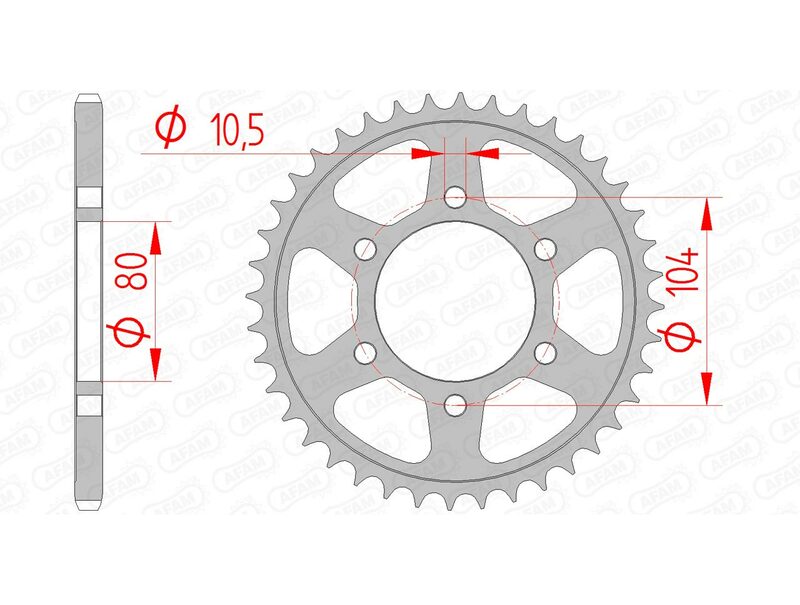 Obrázek produktu Zadní kolo AFAM Steel Standard 16504 - 520 16504-40