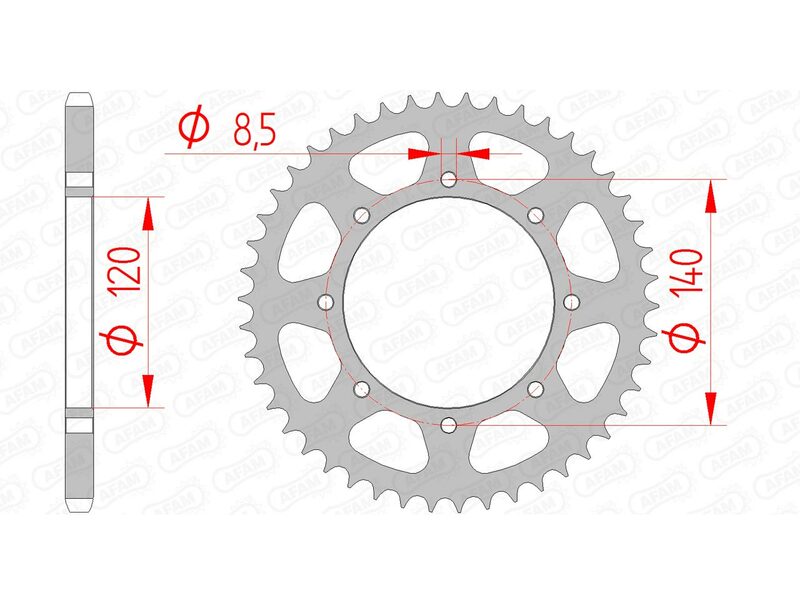 Obrázek produktu Zadní kolo AFAM Steel Standard 16600 - 520 16600-42