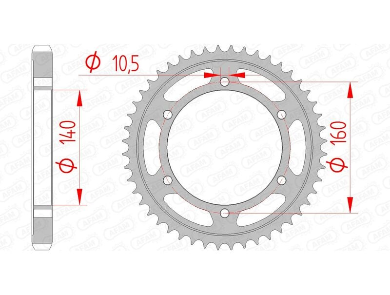 Obrázek produktu Zadní kolo AFAM Steel Standard 16701530 16701-44