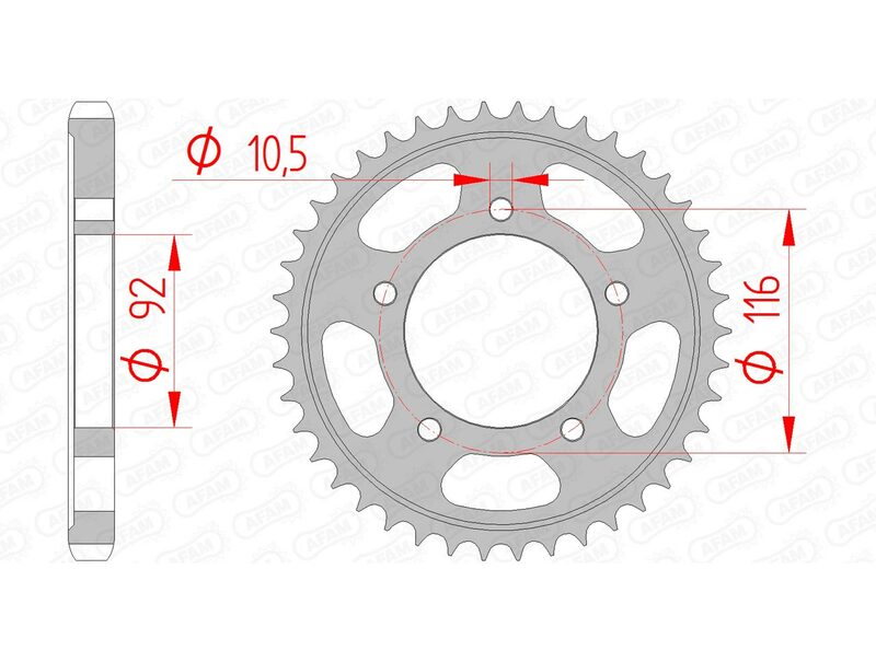 Obrázek produktu Zadní kolo AFAM Steel Standard 16900530 16900-42