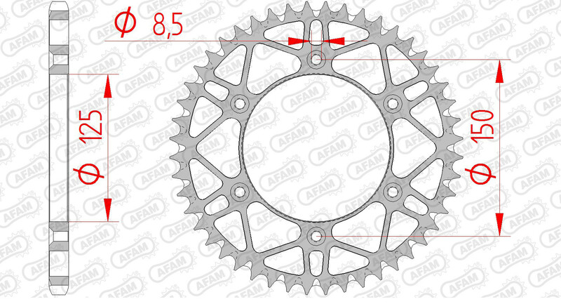 Obrázek produktu Ocelové samočisticí zadní kolo AFAM 71304 - 520 71304SLK+48