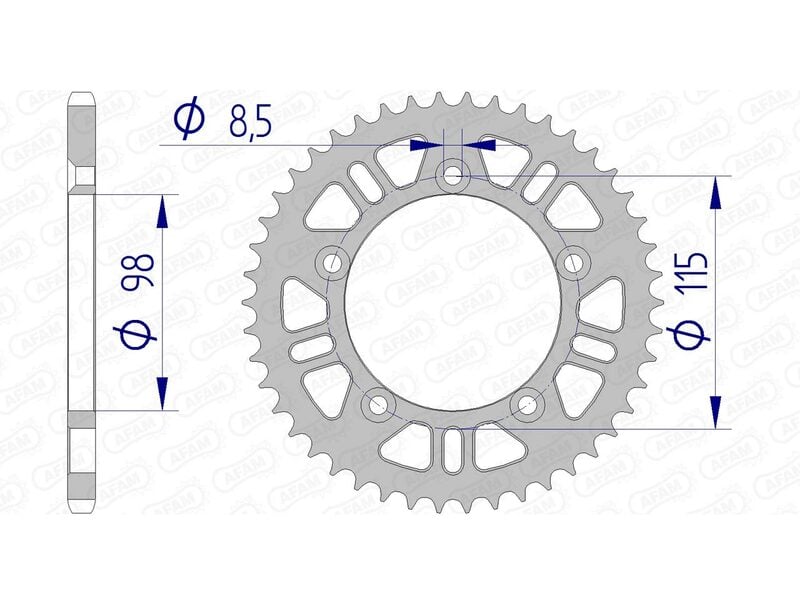 Obrázek produktu Hliníková zadní rozeta AFAM 72101 - 420 72101N-46