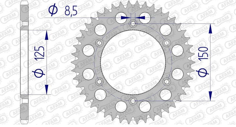 Obrázek produktu Hliníkové samočisticí zadní kolo AFAM 72304 - 520 72304+45