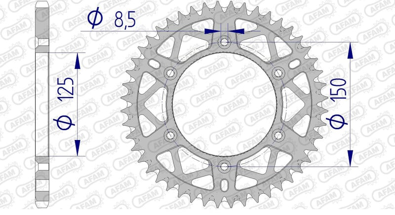 Obrázek produktu Hliníkové samočisticí zadní kolo AFAM 72304 - 520 72304+47