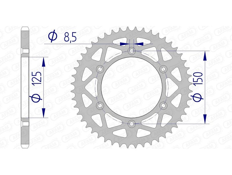 Obrázek produktu Hliníková zadní rozeta AFAM 72304 - 520 72304N-48