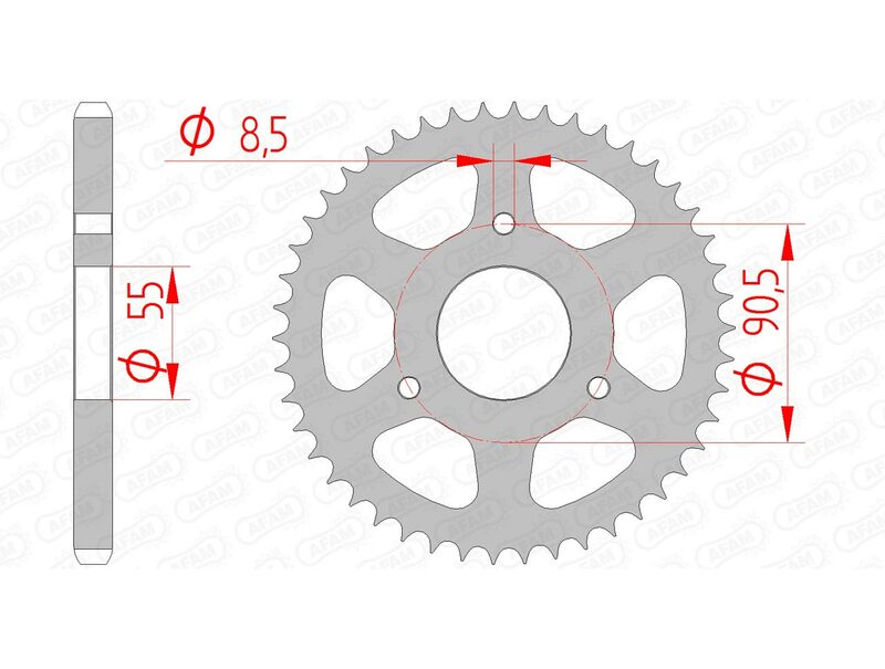 Obrázek produktu Zadní kolo AFAM Steel Standard 80200 - 428 80200-46