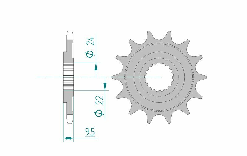 Obrázek produktu Ocelová standardní přední řetězová kola AFAM 20311 - 520 20311-15